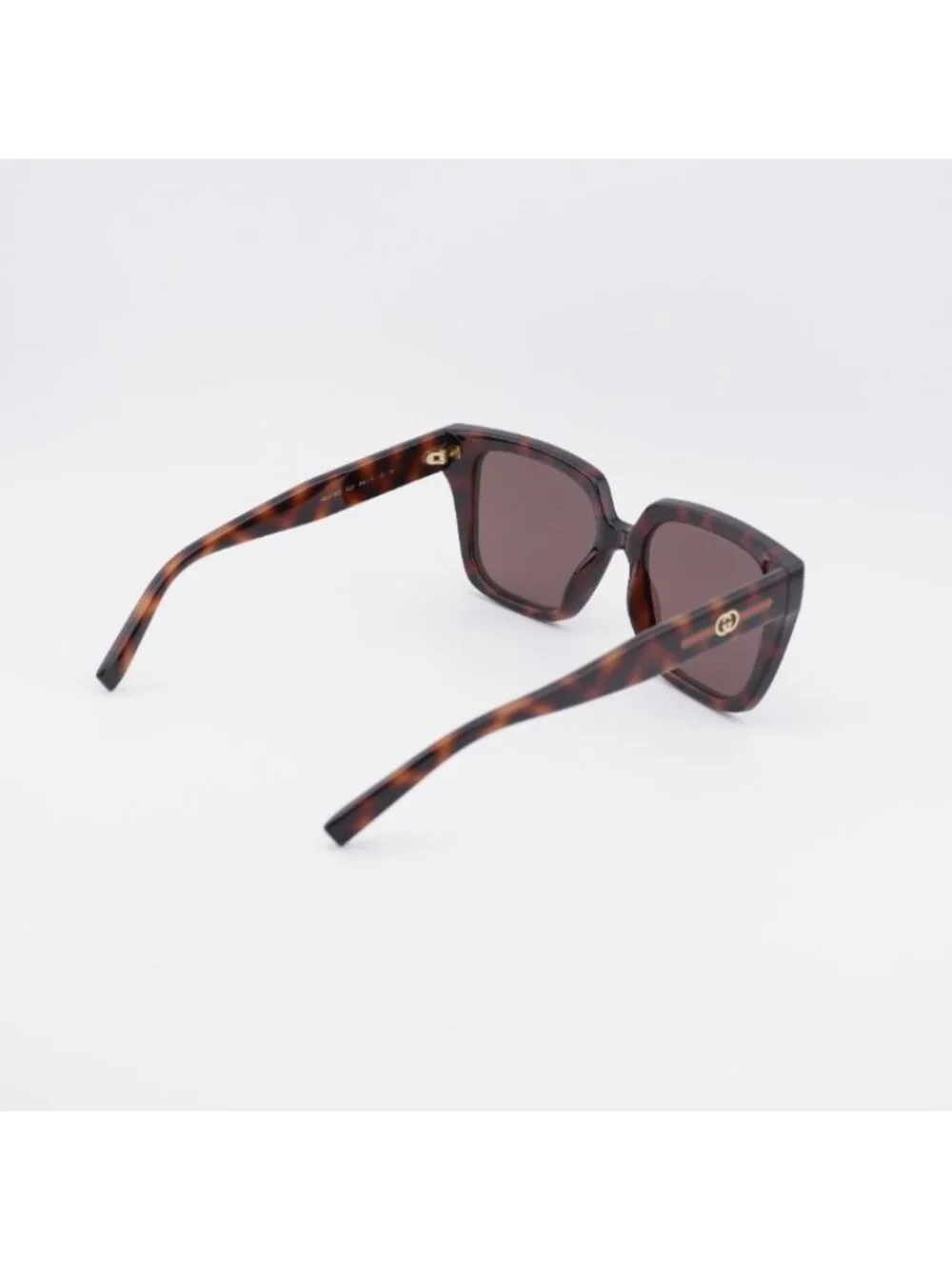 Gucci GG2102S 002 Sunglasses Havana Square Frame, Brown Lenses